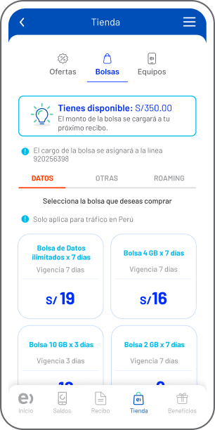 Comprar bolsas para tu línea