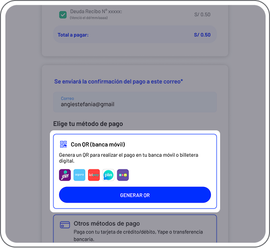 Paso 3 - Selecciona en “Generar QR”.