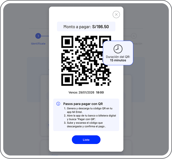Paso 4 - Recibirás tu QR y podrás revisar el monto a pagar.