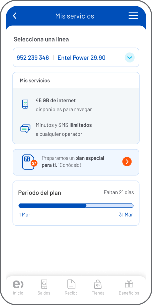 Ver tus servicios contratados