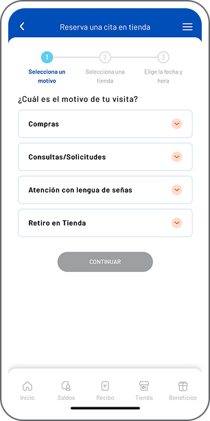 Reservar cita en tiendas