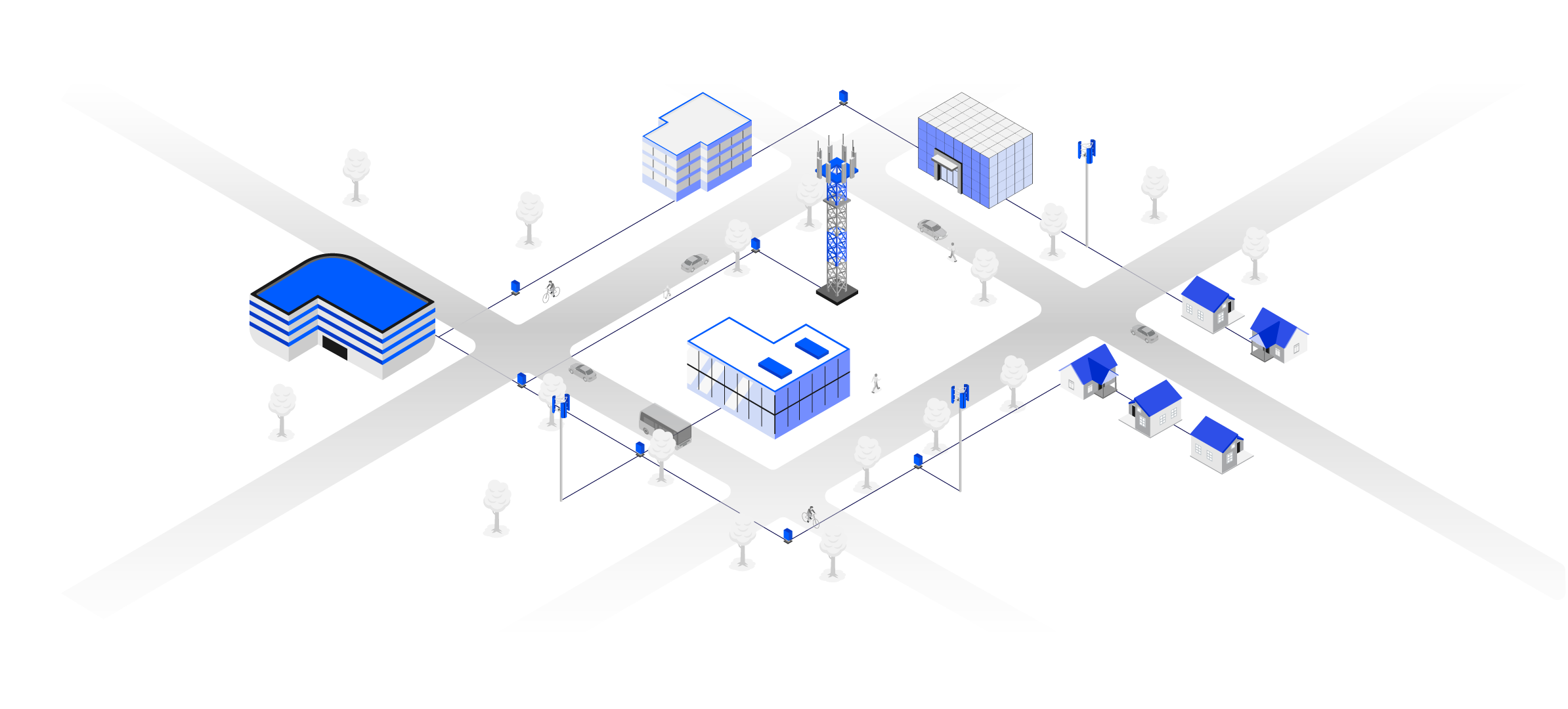 ilustración red de telecomunicaciones