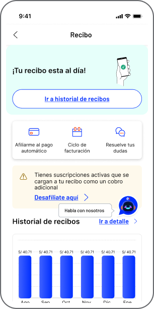 Revisar y pagar tu recibo