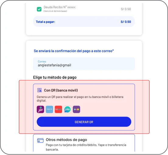 Paso 3 - Selecciona en “Generar QR”.