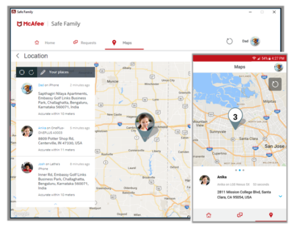 version web aplicacion McAfee