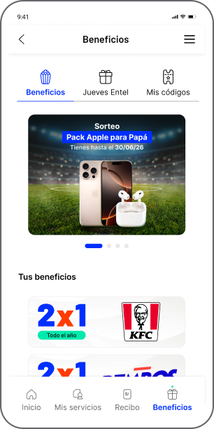Disfrutar de los beneficios que tenemos para ti