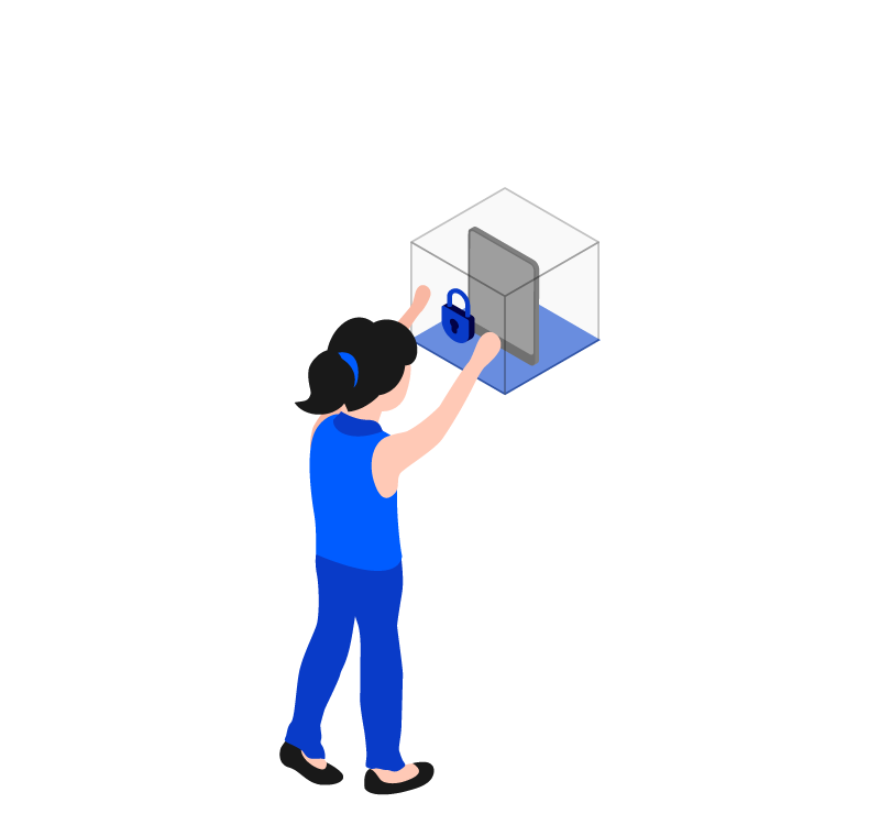 ilustración niña sin acceso a tablet