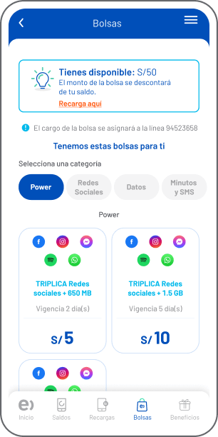 Comprar bolsas para tu línea