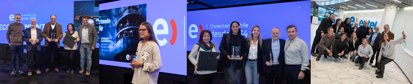 Colaboradores de Entel celebrando el aniversario 62