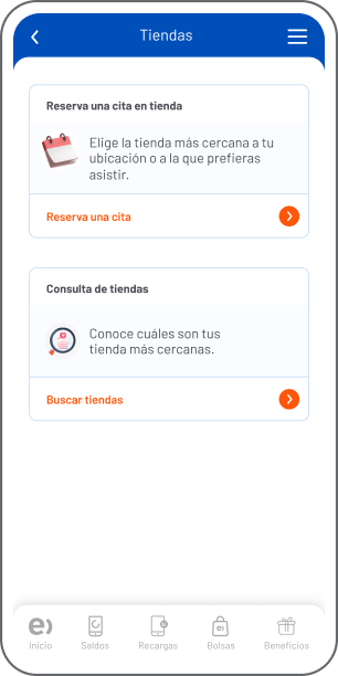 Reservar cita en tiendas