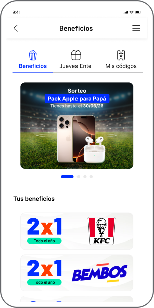 Disfrutar de los beneficios que tenemos para ti