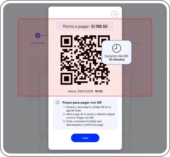 Paso 4 - Recibirás tu QR y podrás revisar el monto a pagar.
