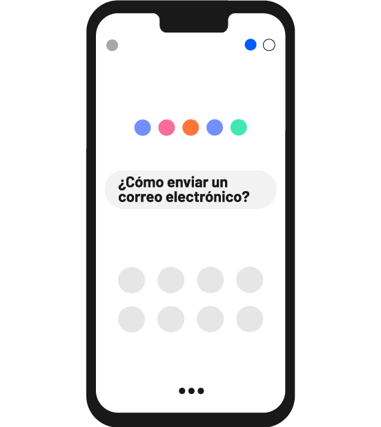 ilustración celular pregunta en buscador web