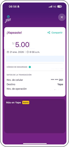 Paso 5 - Ingresa el monto, paga desde tu billetera digital favorita, ¡y listo!